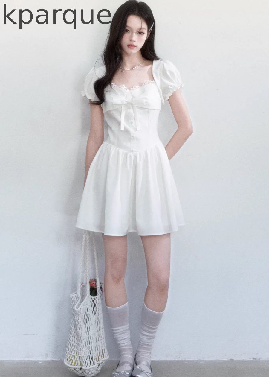 Soft Bow Whisper Dress