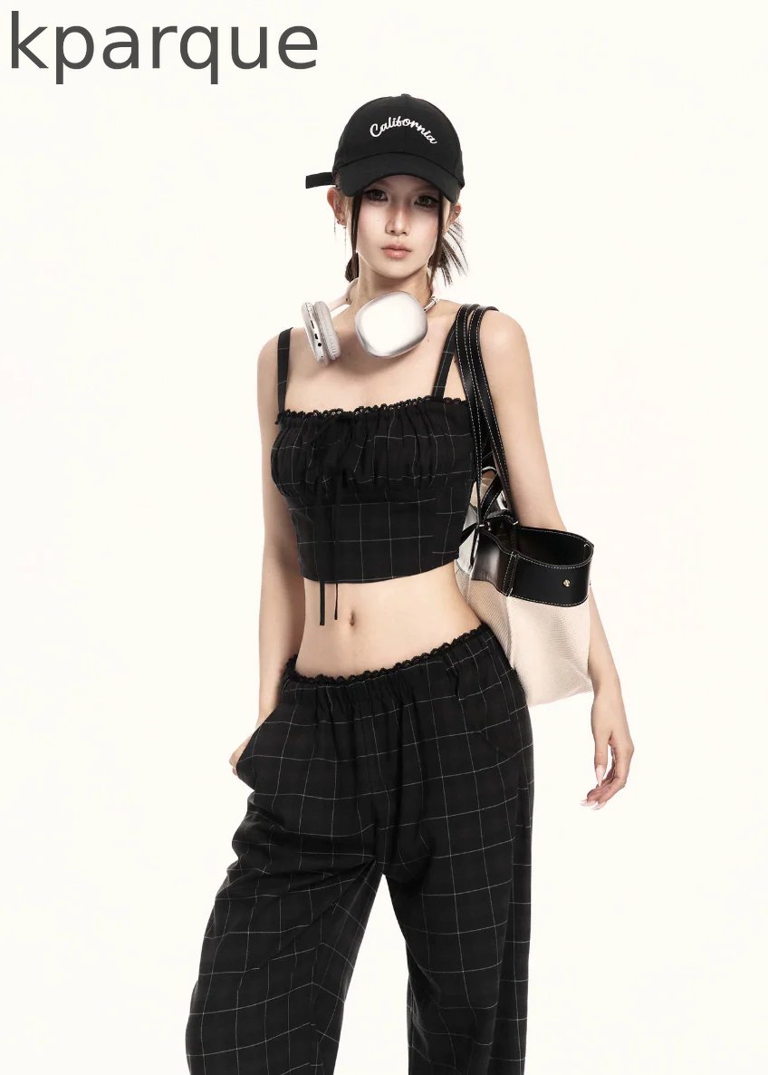 Precision Plaid Two-Piece Set