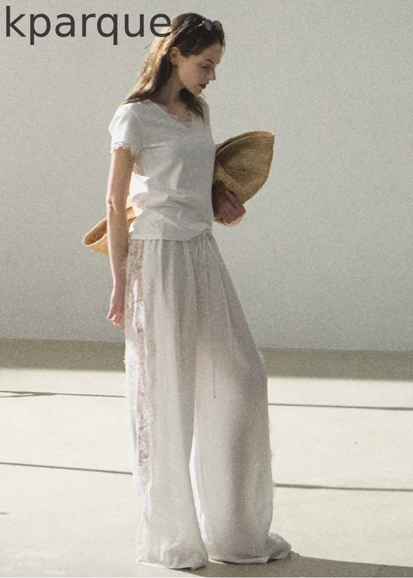 Hidden Bloom Lace Pants